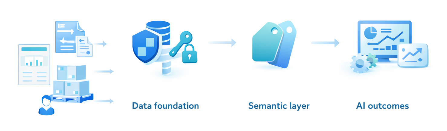 “Data readiness = AI readiness” pipeline diagram