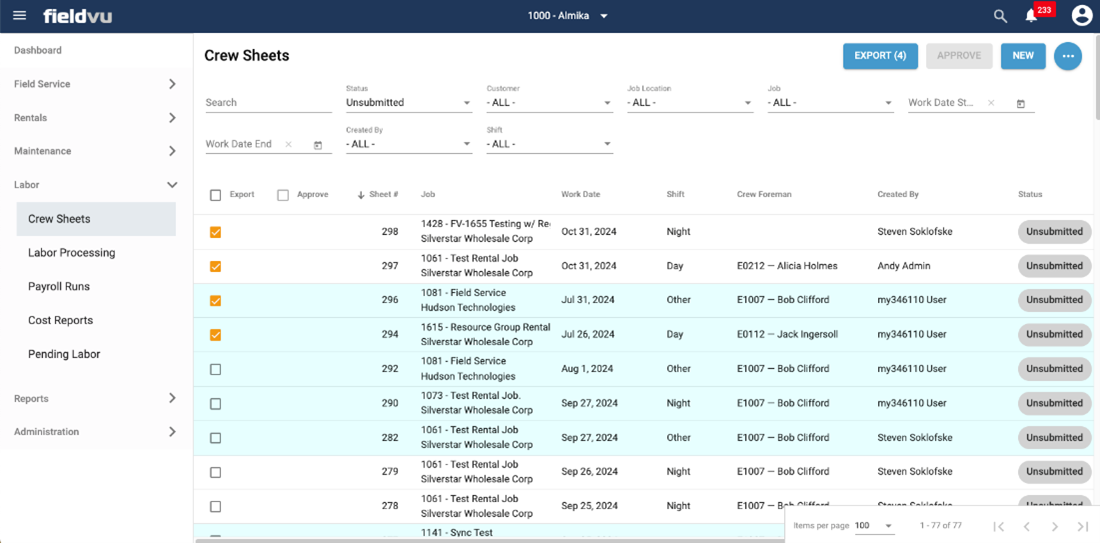 Customer Export