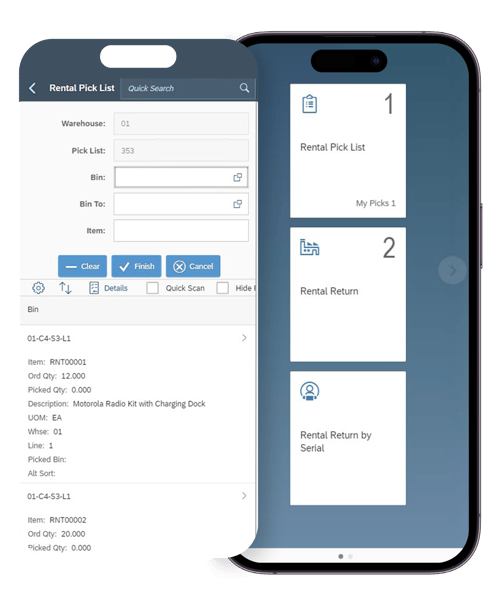 Mobile App UI  - Equipment Rental Resolv 3