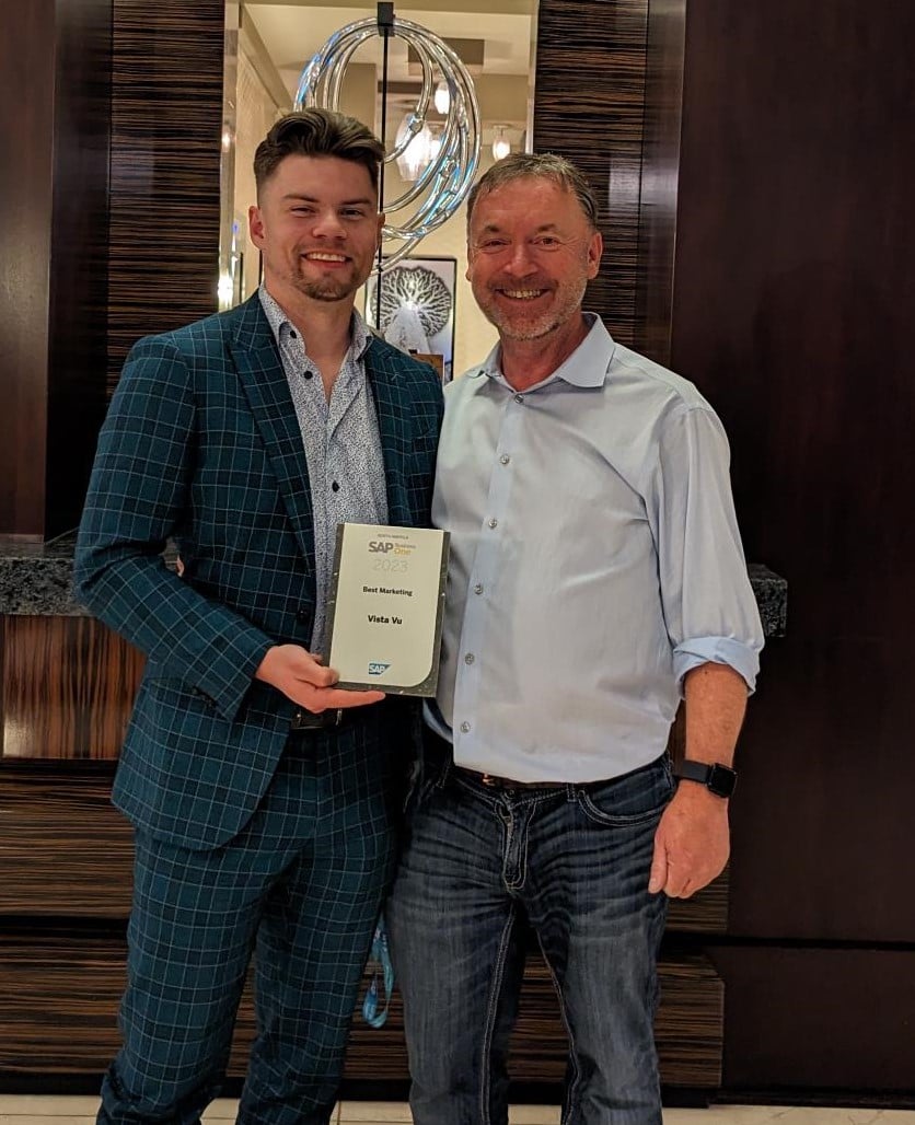 VistaVu Receives SAP Best in Marketing Award for Business One