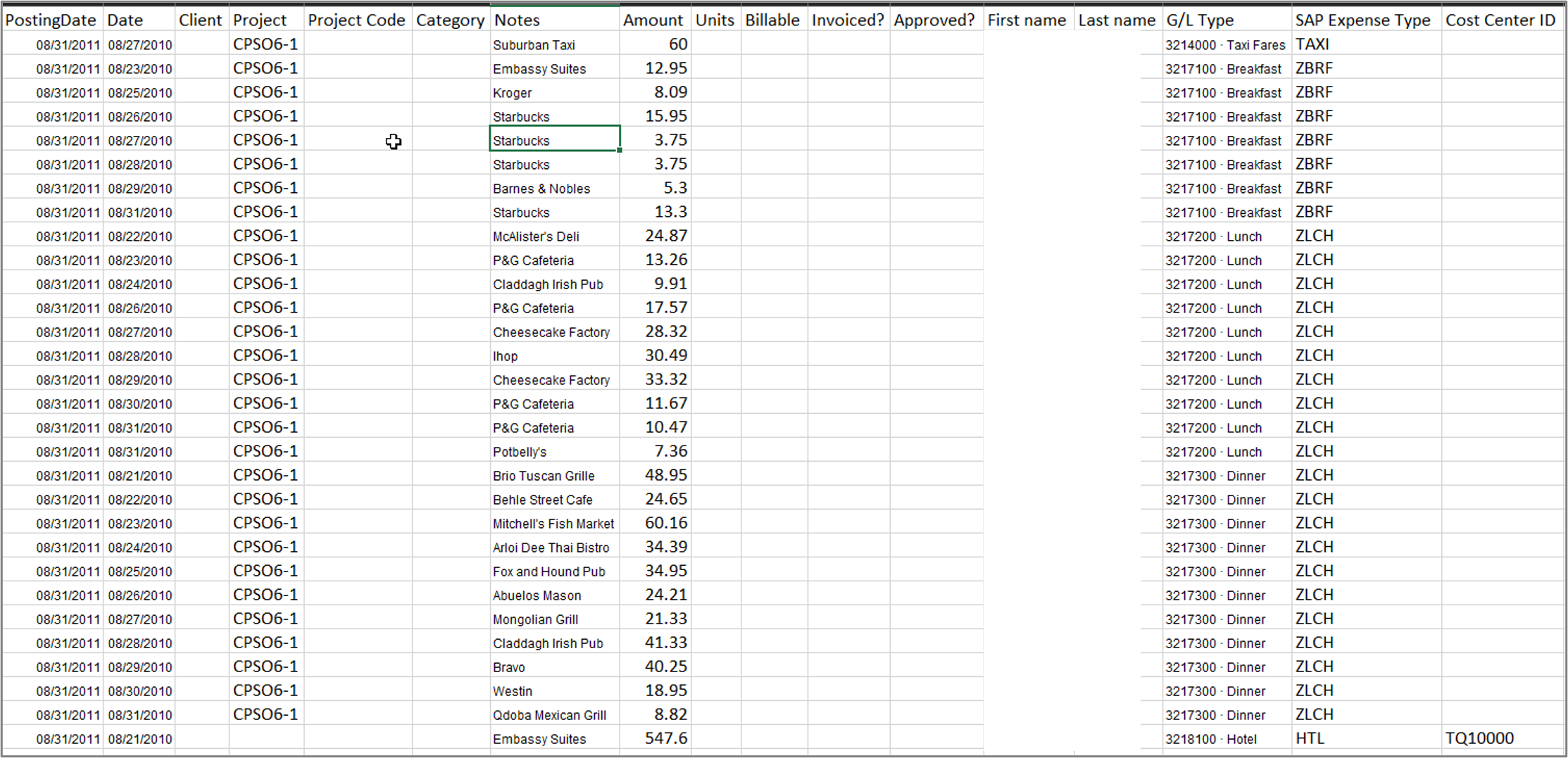 Expense Report Upload Creation