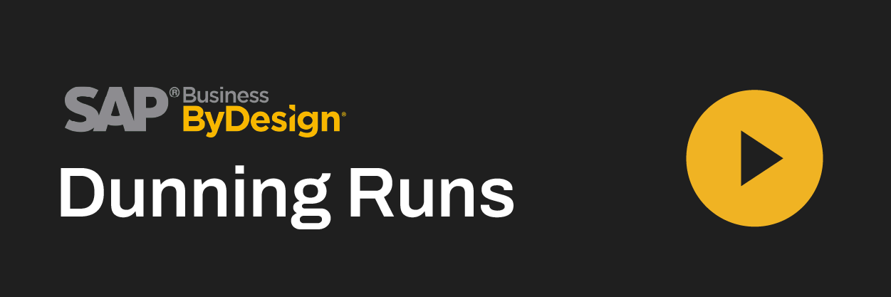 Dunning Runs in SAP Business ByDesign