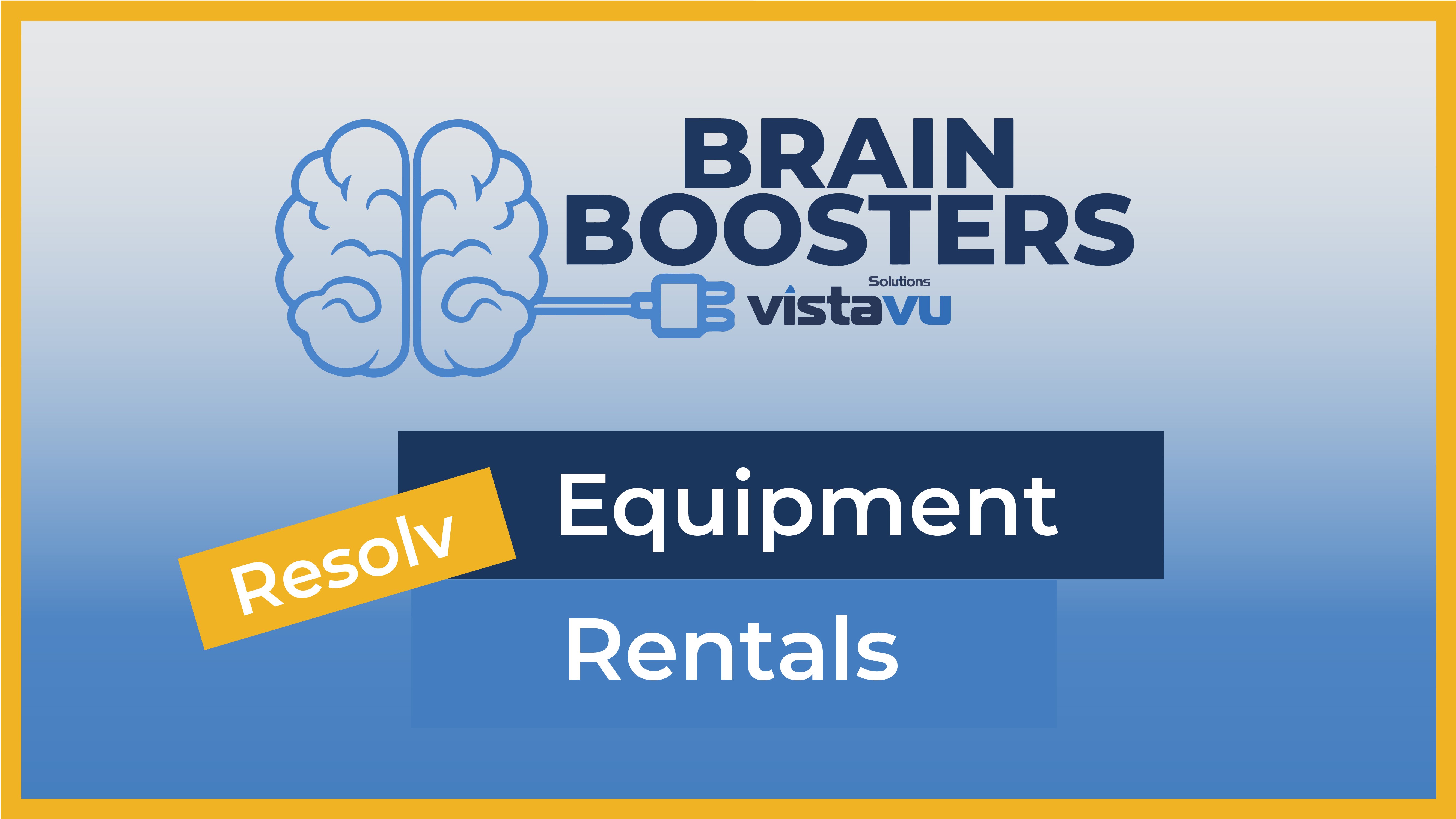 [Brain Boosters] Resolv Equipment Rentals in SAP Business One